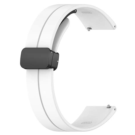 Samsung Galaxy Watch Mm D Buckle Silikonarmband Wei