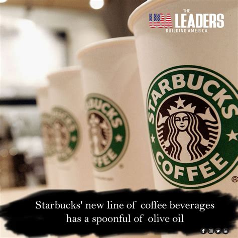 The Usa Leaders On Twitter Starbucks Is Adding A Spoonful Of Olive