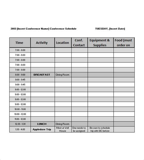 Meeting Planner Template Excel Planner Template Free