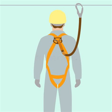 Worker Safety Harness Stock Illustrations 1462 Worker Safety Harness