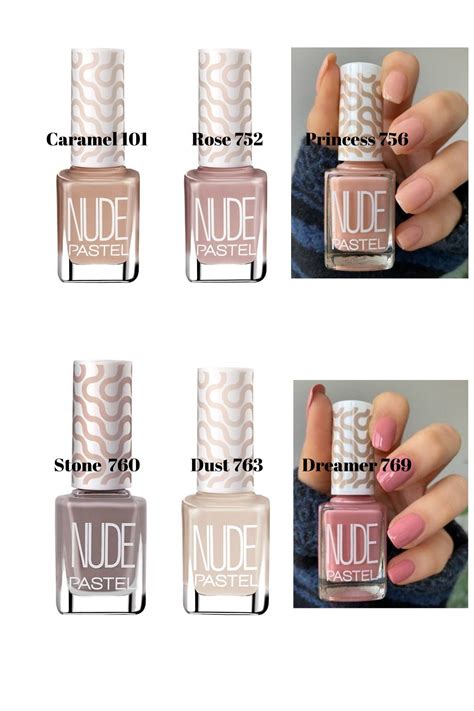 Pastel 6lı Oje Seti Nude Caramel 101 Rose 752 Princess 756 Stone 760