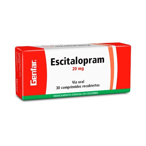 Escitalopram Genfar Tabletas 20 Mg Farmacia Pasteur Medicamentos Y