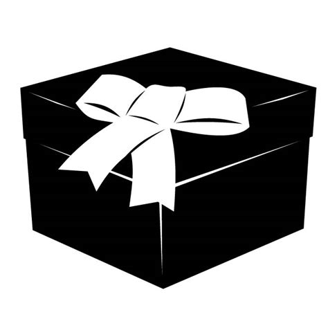 Gift Boxes Black And White Clipart