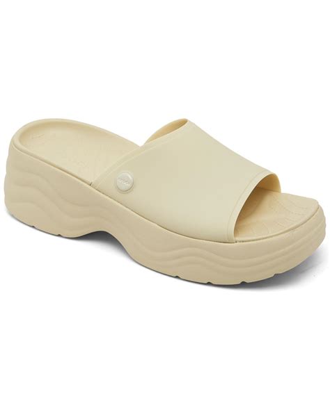 Crocs Skyline Slide Sandals From Finish Line In White Lyst