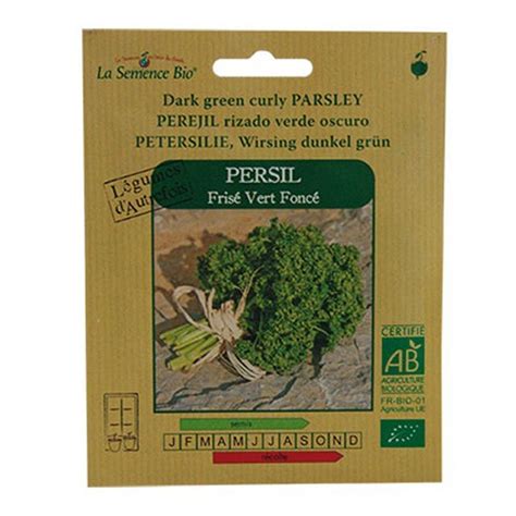 Graines Bio Persil Frisé Vert Foncé