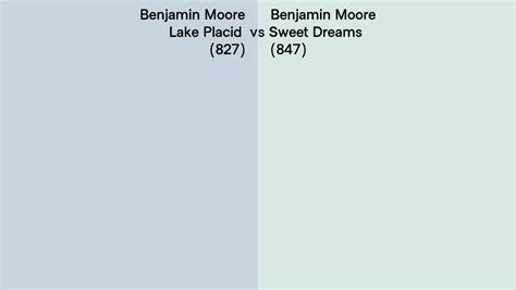 Benjamin Moore Lake Placid Vs Sweet Dreams Side By Side Comparison