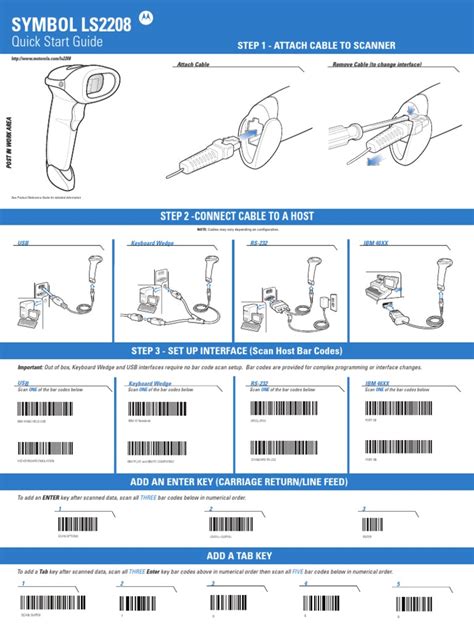 Symbol Ls2208 Quick Start Guide Barcode Electromagnetic Interference