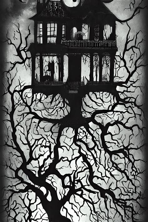 Haunted House Silhouette · Creative Fabrica