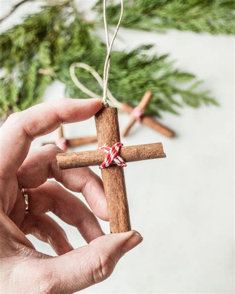 Cinnamon Stick Christmas Cross Handmade Christmas Series Cottage