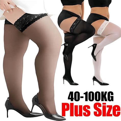 Acheter Bas Sexy En Dentelle Grande Taille Pour Femme Lingerie Haute
