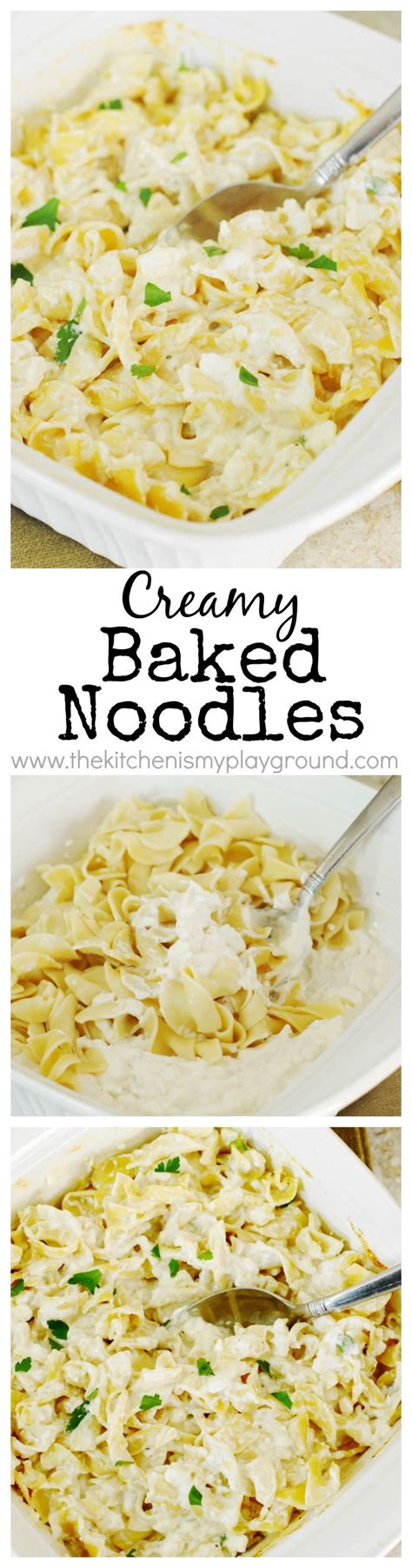 Creamy Baked Noodles ~ A Super Simple Side Dish That Pairs Beautifully As An Easy Side For Just