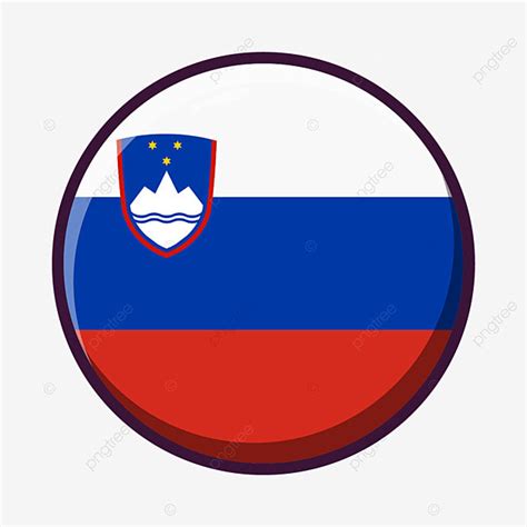 Slovenia Clipart Transparent Background Round Country Flag Slovenia