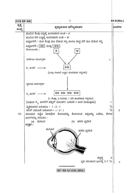 Karnataka Sslc Science Kannada Medium K Cce Rr Bio Sk April