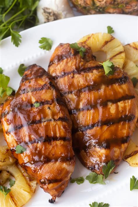 Marinated Juicy Grilled Pineapple Chicken Breast Hot Pan Kitchen