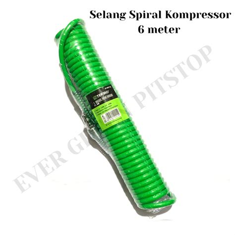 Jual TEKIRO Selang Kompressor Spiral 6 Meter Recoil Hose 6M Selang