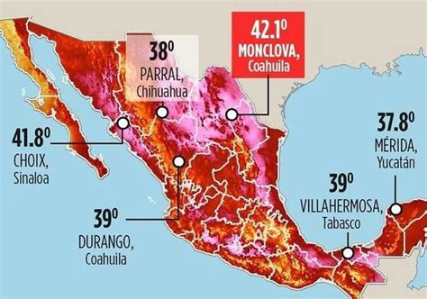 Monclova es la ciudad más caliente del país