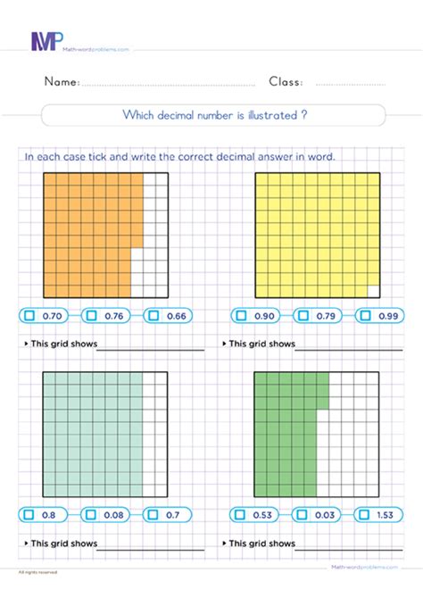 Decimal worksheets pdf