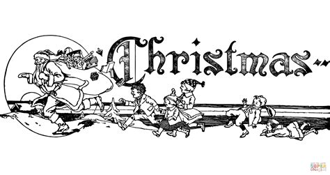 Merry Christmas Coloring Banner