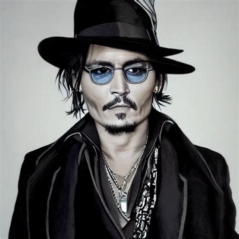 Johnny Depp Self Portrait Stable Diffusion