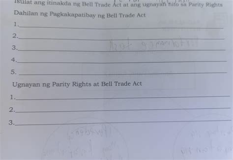 Isulat Ang Itinakda Ng Bell Trade Act At Ang Ugnayan Nito Sa Party