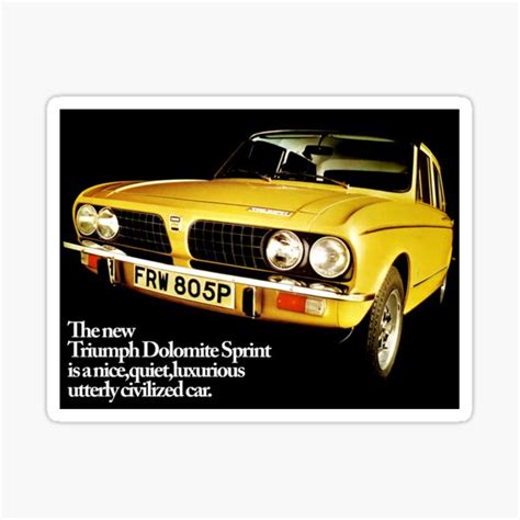 Triumph Dolomite Sprint Sticker For Sale By Throwbackm2 Redbubble