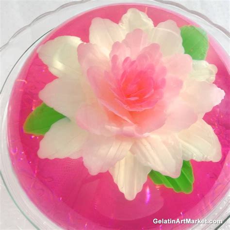 Gelatin Art Market On Instagram “a Pink Gelatin Art Flower Cake Yup