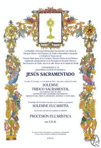 Recuerden Termina el Triduo sacramental en San José Obrero