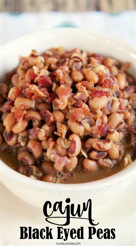 Cajun Black-Eyed Peas Recipe - bacon, black-eyed peas, chicken broth ...