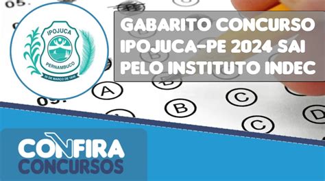 Gabarito Concurso Ipojuca Pe Sai Pelo Instituto Indec