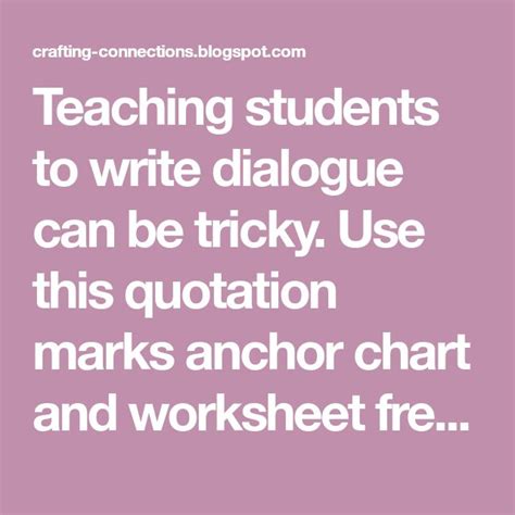 Quotation Marks Anchor Chart With Freebie Anchor Charts Quotations Quotation Marks