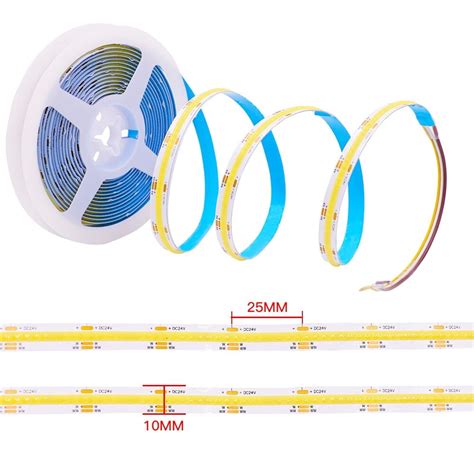 Banda Led Cob Cct Dual White 608led M Ip20 24v 5 Metri Webled Ro