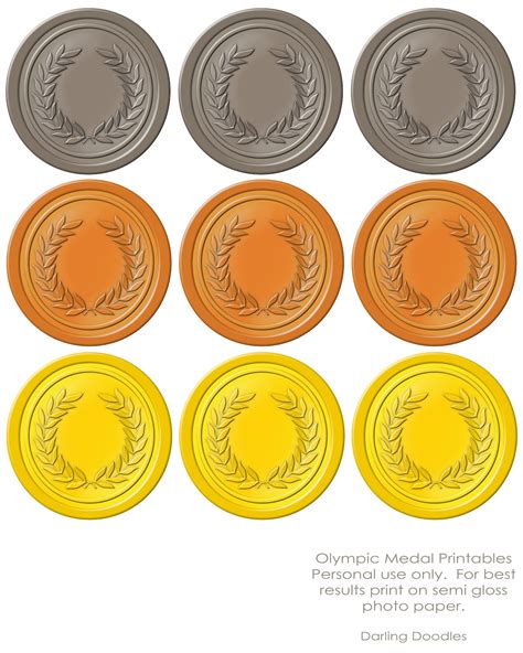 Free Printable Medal Template