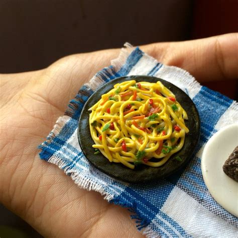 Miniature Hakka Noodles Miniaturenoodles Saraartisanat