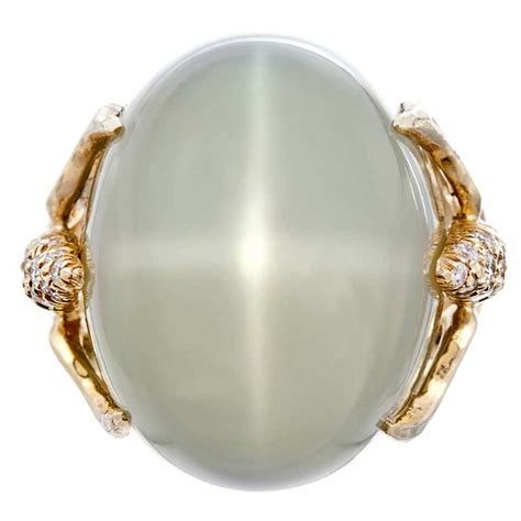 Henry Dunay Ring With Star Moonstone And Diamonds At 1stdibs