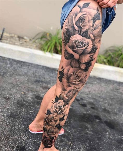 Rose Leg Tattoo Artofit