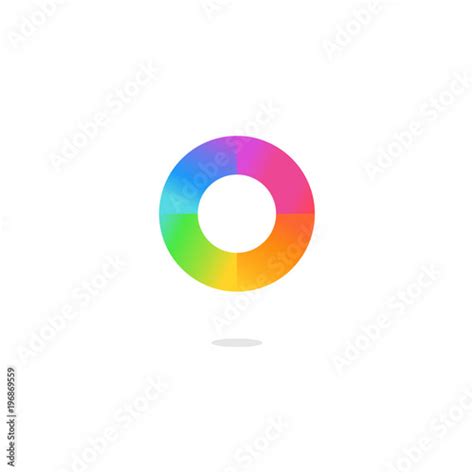 Colorful letter O logo, color wheel and color palette. on white background Stock Vector | Adobe ...