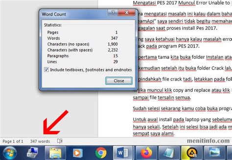 Cara Mengetahui Jumlah Kata Di Word Homecare