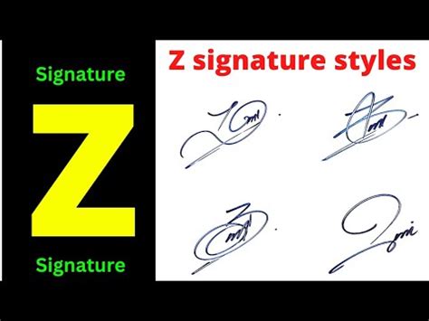 Z Signature Styles Z Letter Signature Style Signature With Z Youtube