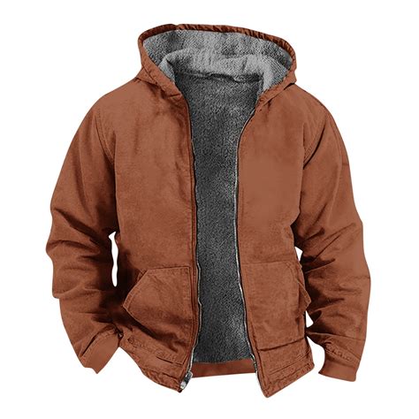 Apexfwdt Hoodies For Men Zip Up Winter Fleece Sherpa Lined Sweatshirt Big And Tall Zip Up Warm