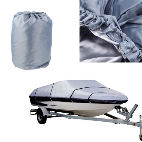 Boat Cover D Ft Beam Waterproof Grey Speedboat Uv Snow