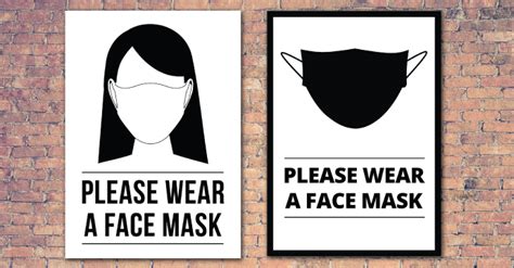 Printable Face Mask Signs