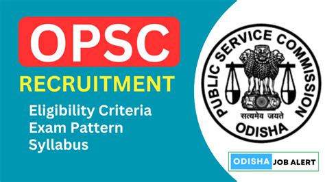 Opsc New Job Recruitment 2024 Odisha Govt Job Odisha Job Alert