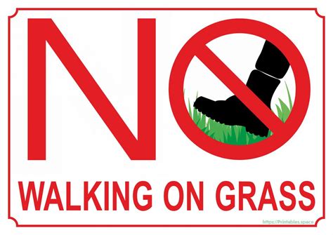 sign  walking  grass  printables