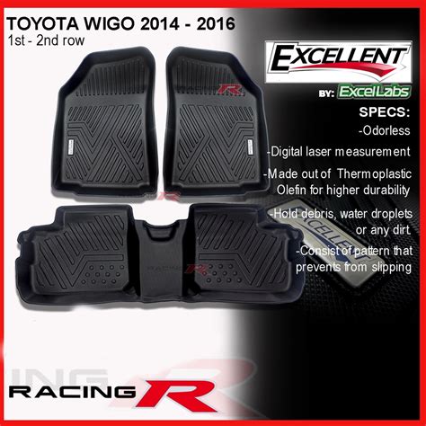 Toyota Wigo Oem Deep Dish Matting Thailand Quality Shopee