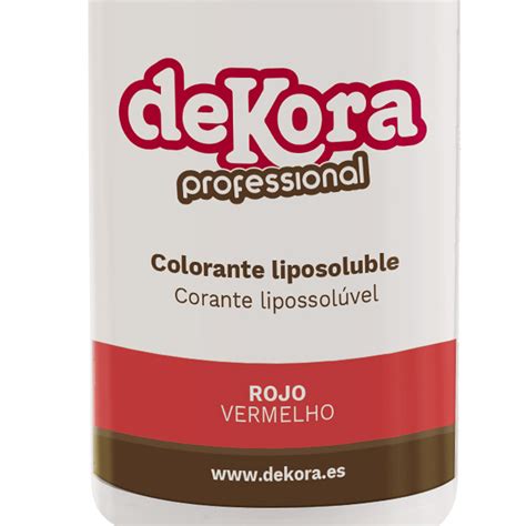 LIPOSOLUBLE LIQUID COLORANT RED AZO FREE 100GR Dekora