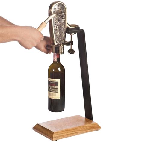 franmara set le grape brass plated counter mount wine bottle opener