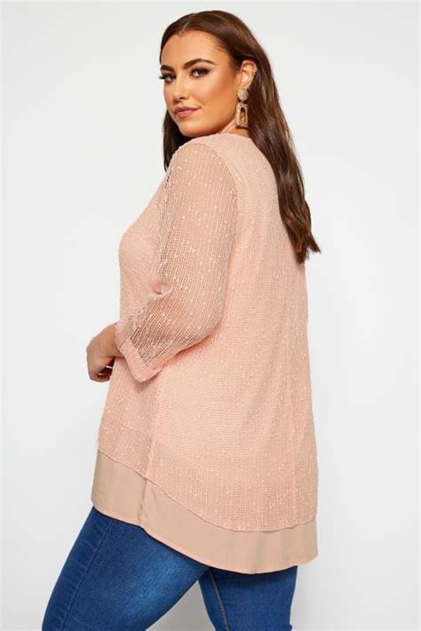 Blush Pink Layered Crochet Top Yours Clothing