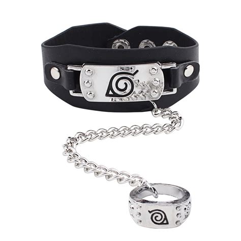 Anime Naruto Shippuden Konoha Sharingan Pulsera Con Anillo Ataque En