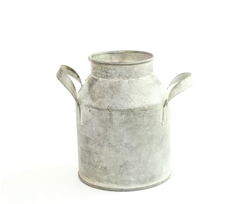 Galvanized Metal Milk Can Tiered Tray Decor Box