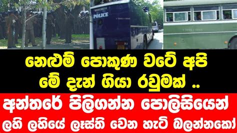 නෙළුම් පොකුණ වටේ අපි මේ දැන් රවුමක් ගියාඅන්තරේ පිලිගන්න පොලිසියෙන්